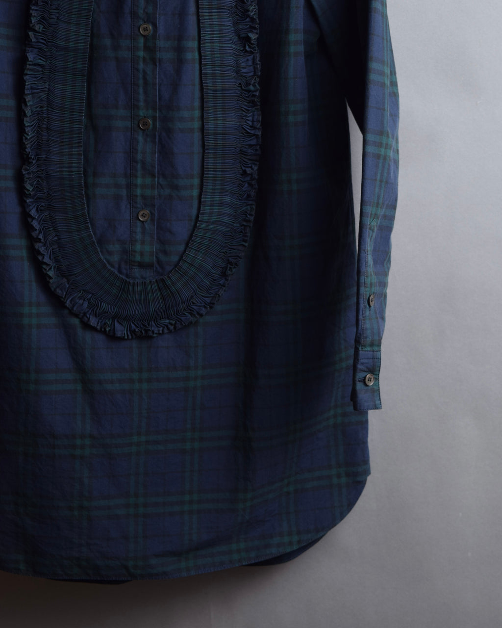 "BURBERRY" Tartan check pattern frill shirt