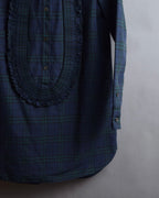 "BURBERRY" Tartan check pattern frill shirt