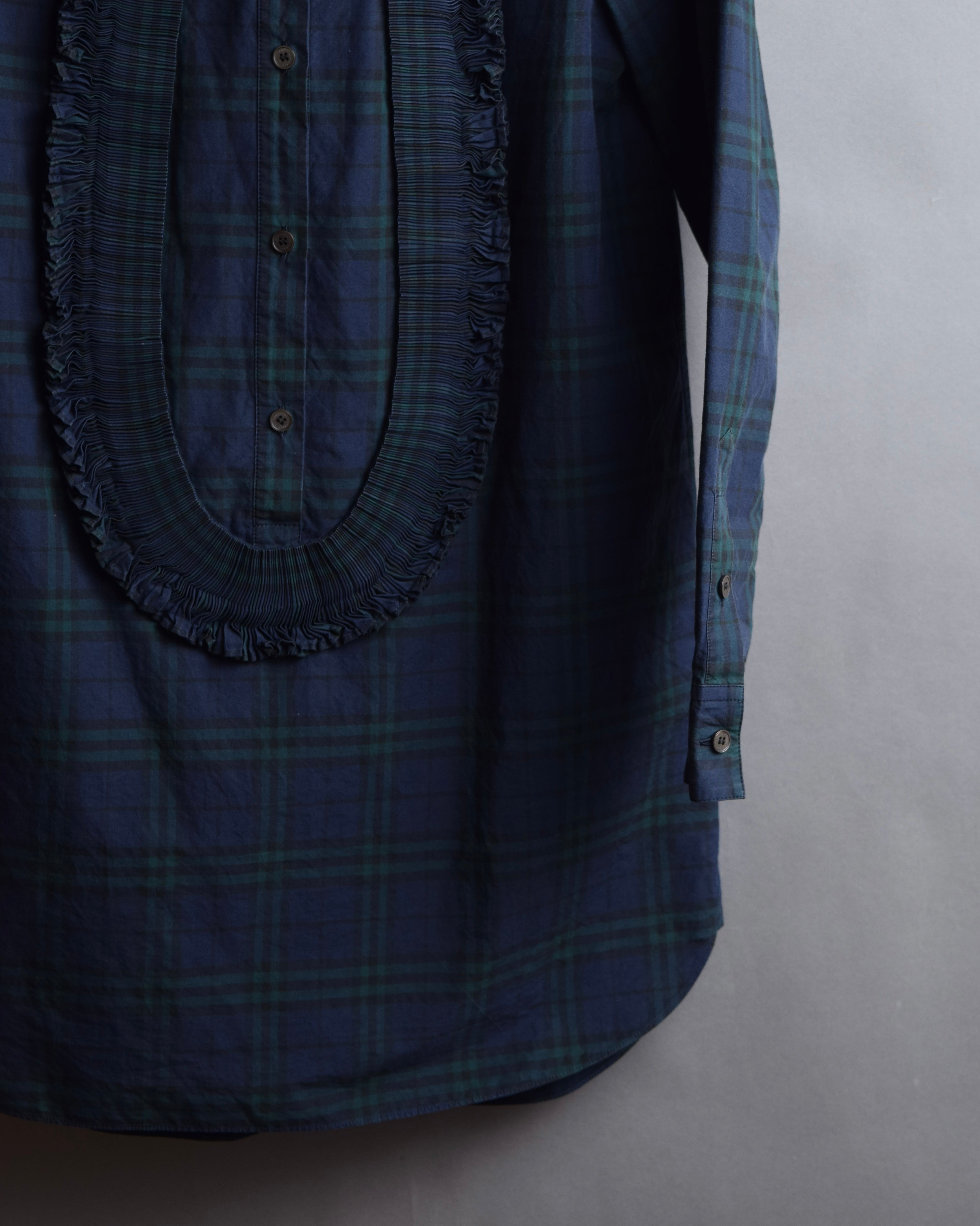 "BURBERRY" Tartan check pattern frill shirt