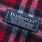 "BURBERRYS" 100% cashmere traditional check pattern fringe design muffler