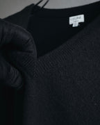"CELINE" 90’s scottish cashmere v neck knit