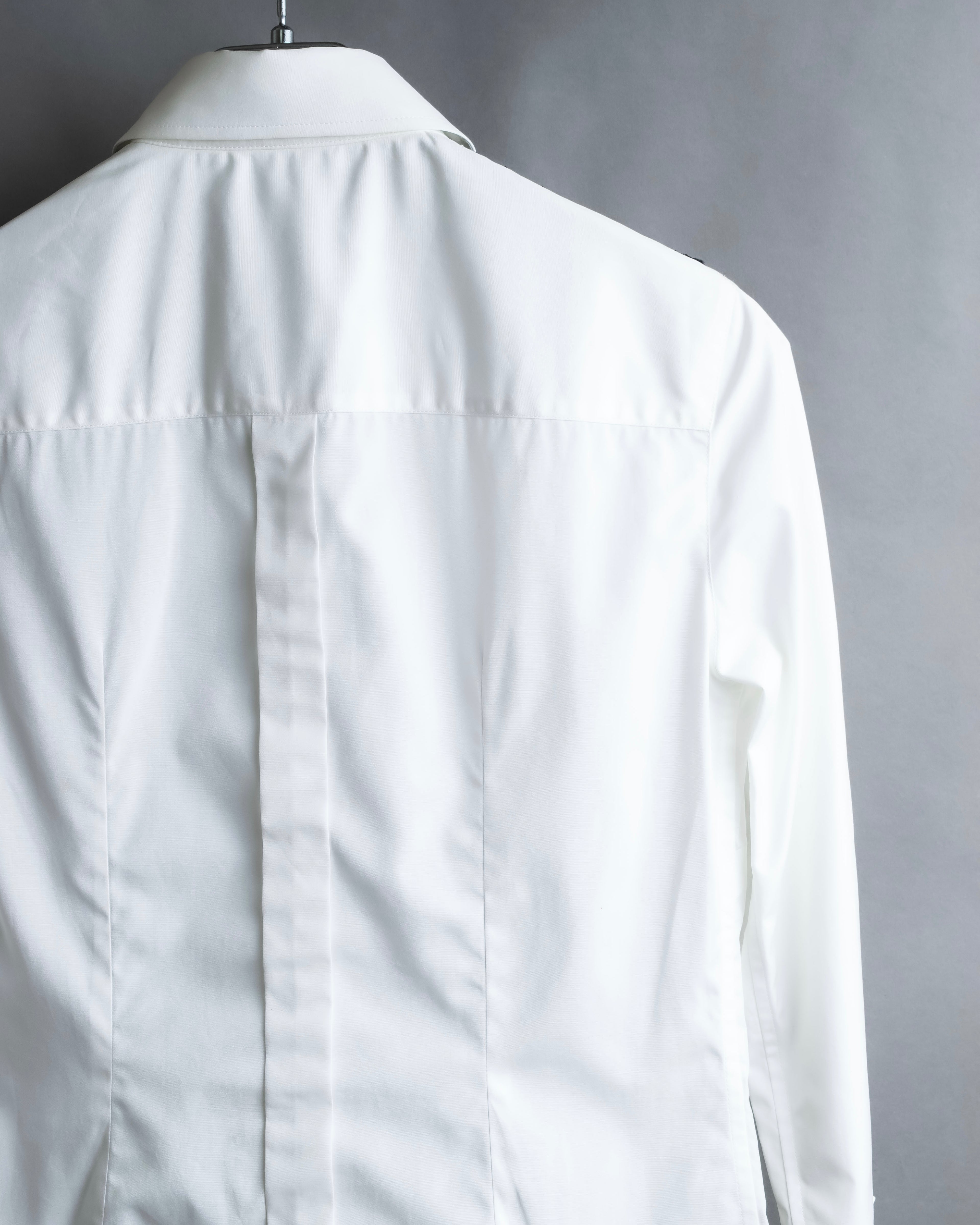 "Dolce &amp; Gabbana" Flower engraved lace design shape fit shirt