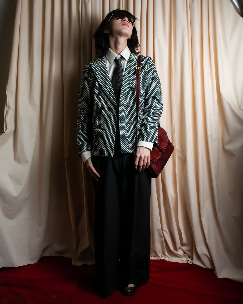 "GIORGIO ARMANI" Waffle knit silk necktie