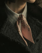 -SPECIAL- "GUCCI" Michele design floral print silk twilly scarf