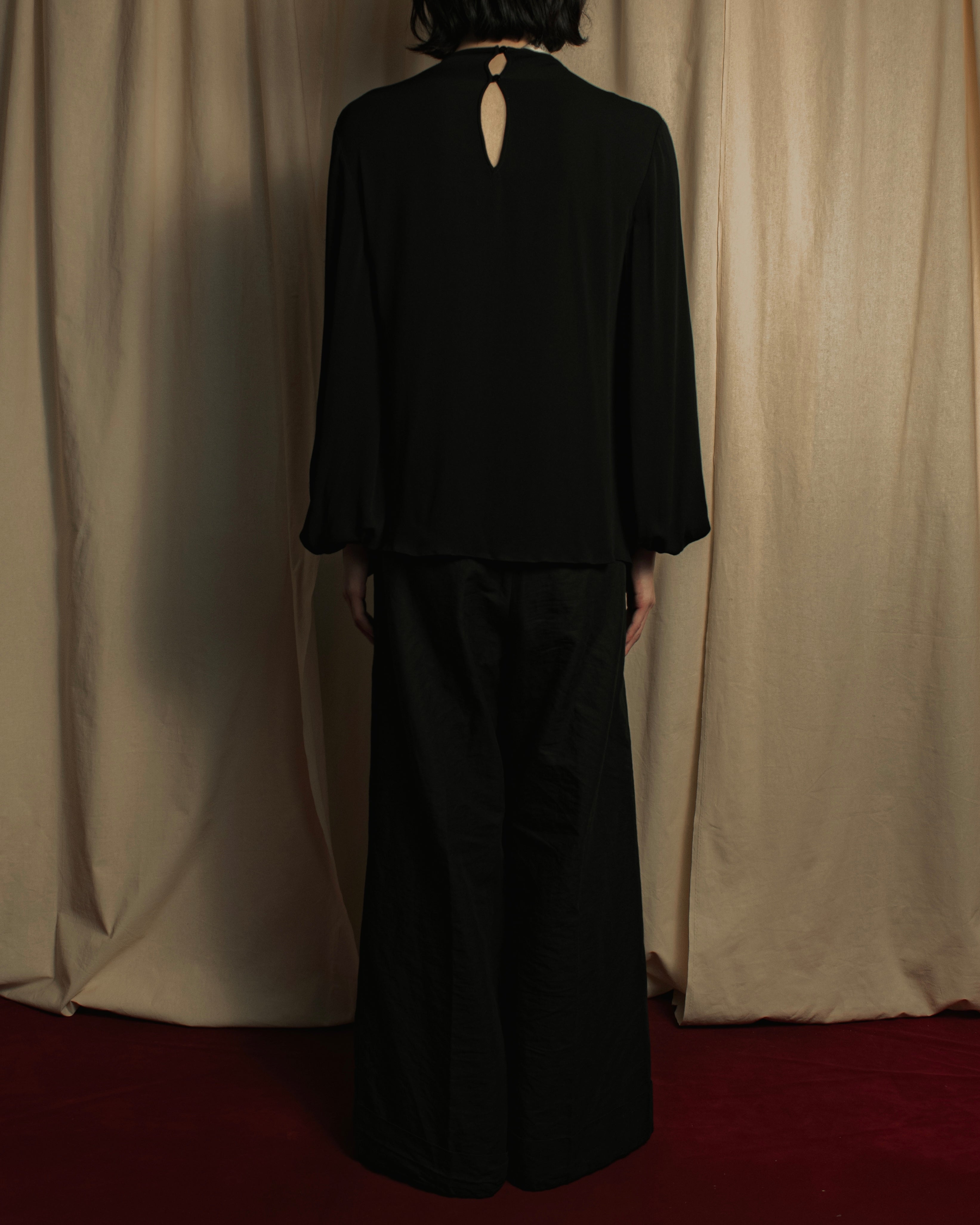 "VALENTINO" 2020-21 Gathered design bow tie skipper silk pullover