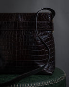 "Salvatore Ferragamo" 90’s crocodile embossed vara shoulder bag
