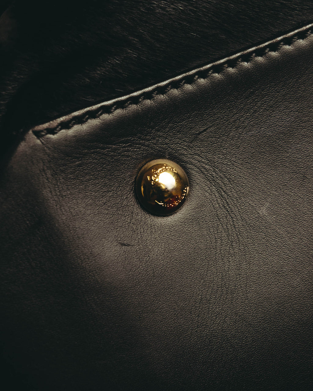 -SPECIAL- “Salvatore Ferragamo“ 90's-00's Gancini pony hair and leather dual-way boston bag