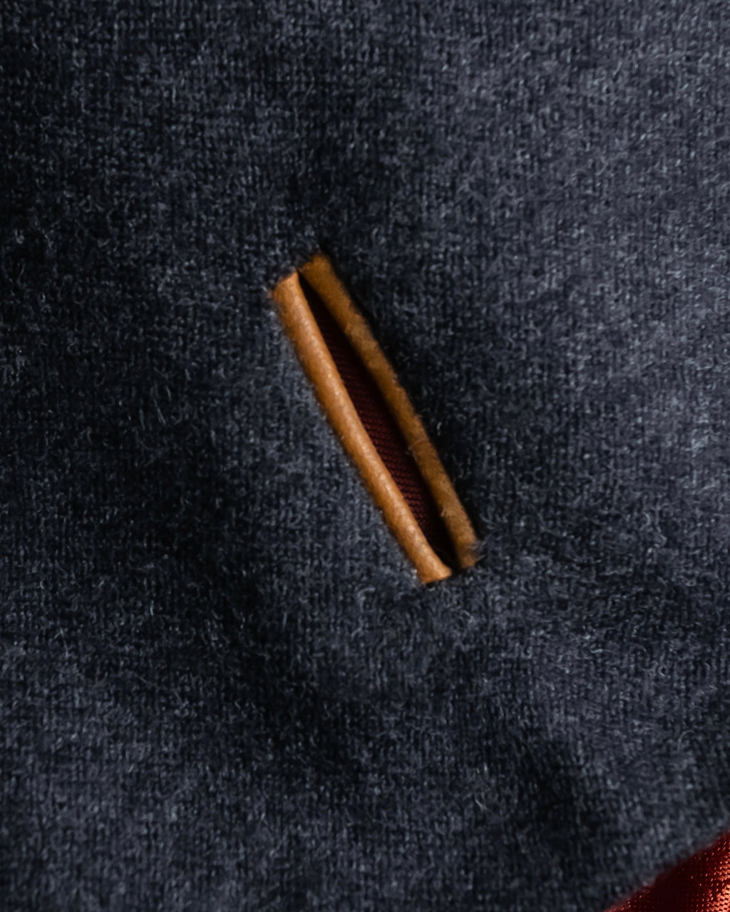 "HERMES" Vintage leather piping design belted tailored jacket