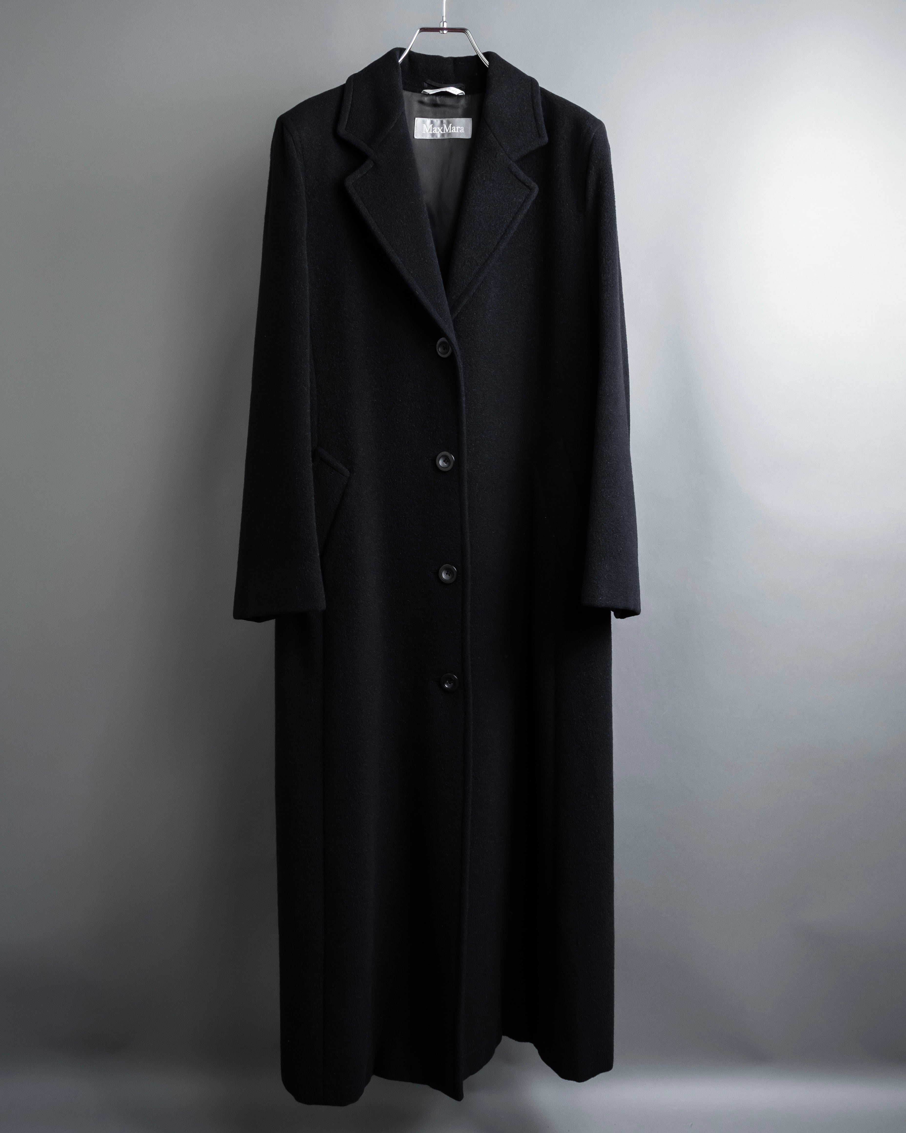 "Max Mara" Silver tag straight line shaped chester coat