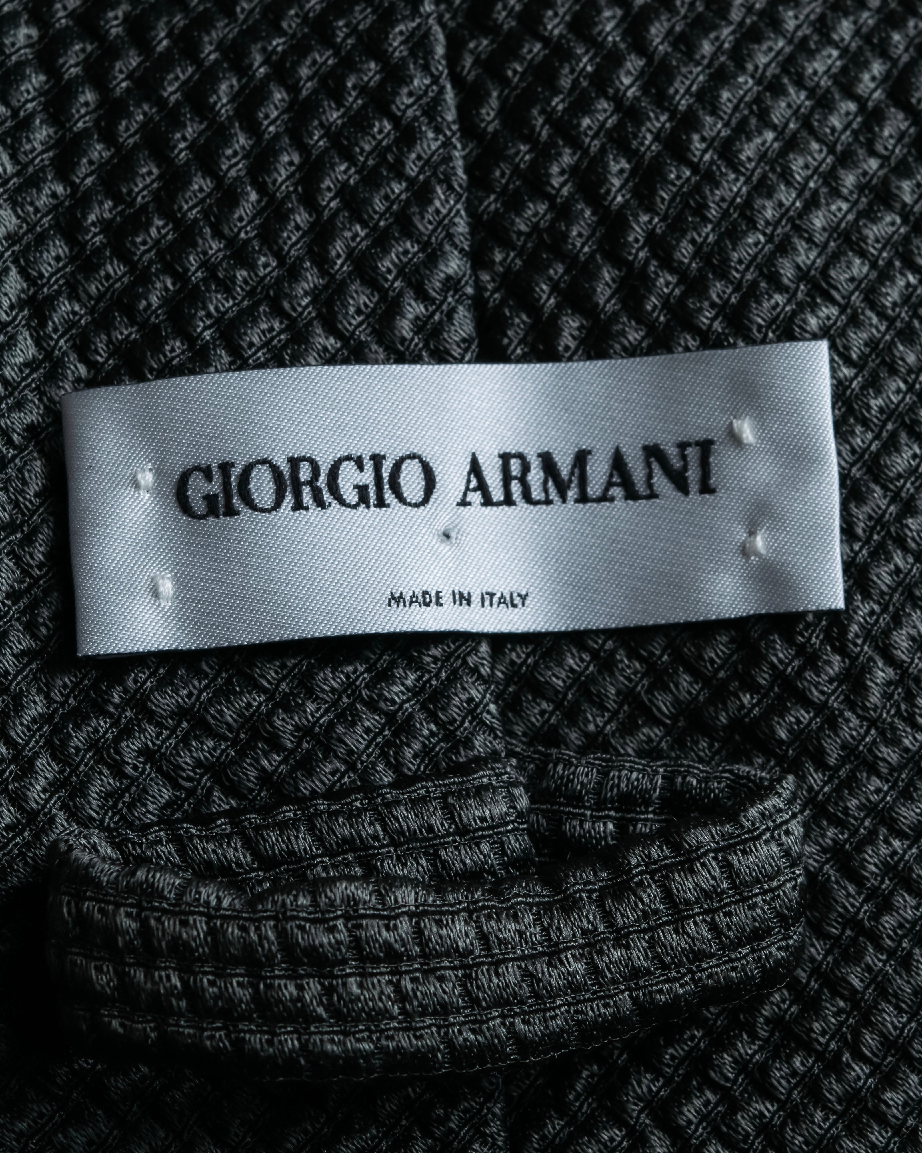 "GIORGIO ARMANI" Waffle knit silk necktie