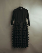 “noir kei ninomiya” 2019 SS Sculptural tiered ruffle long dress