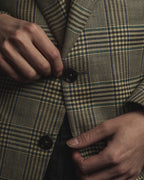 Chaqueta entallada de seda, lana y lino de los años 90 de "HERMES" Belvest