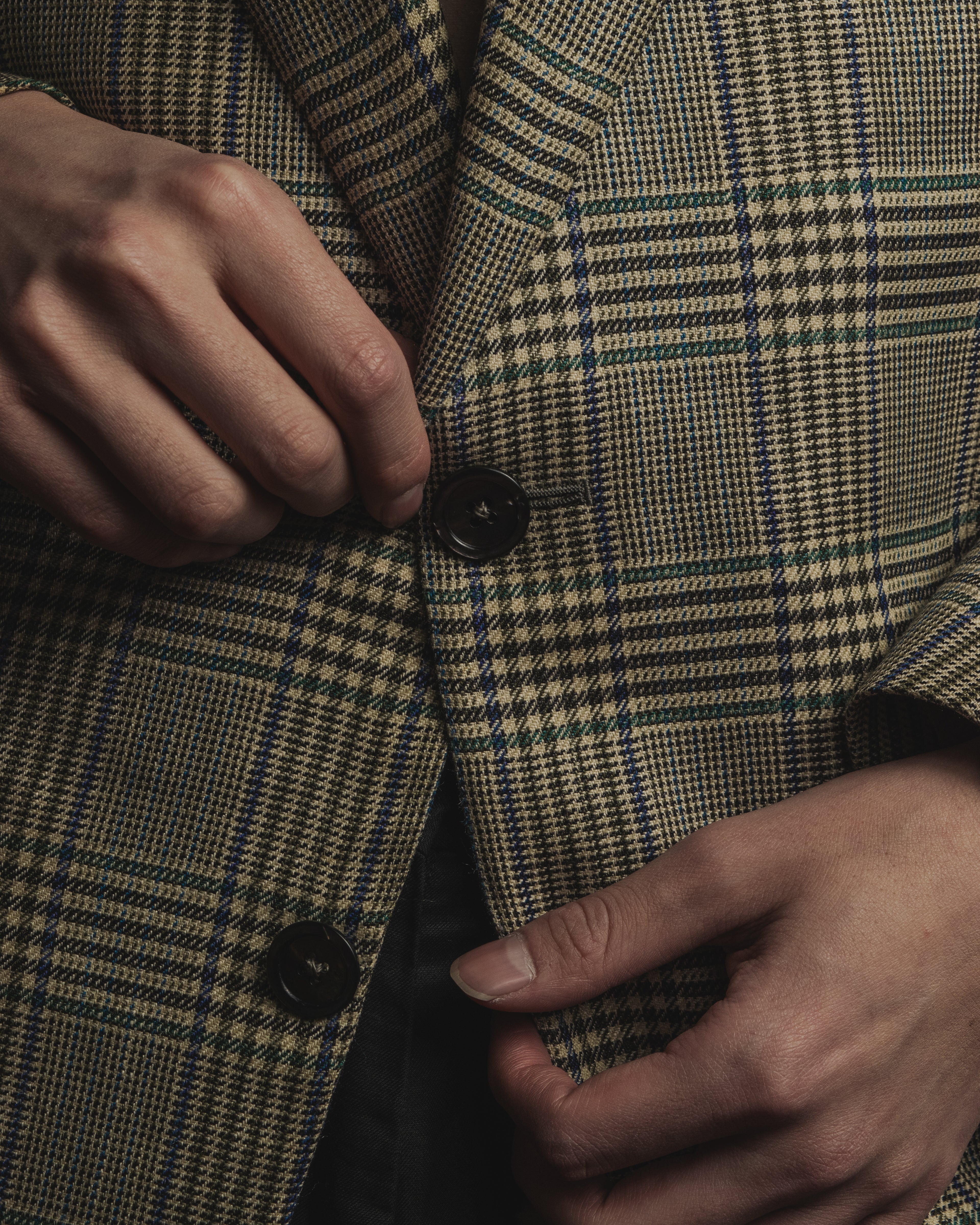 Chaqueta entallada de seda, lana y lino de los años 90 de "HERMES" Belvest