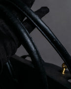 "Pierre Cardin" Turnlock design ostrich leather top handle bag