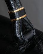 "DOLCE &amp; GABBANA" Gold chain two-way leather bag