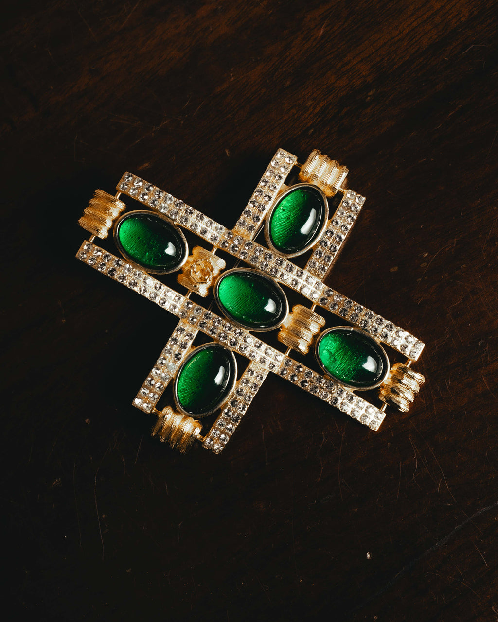 "GUCCI" 00's-10's Jeweled costume brooch