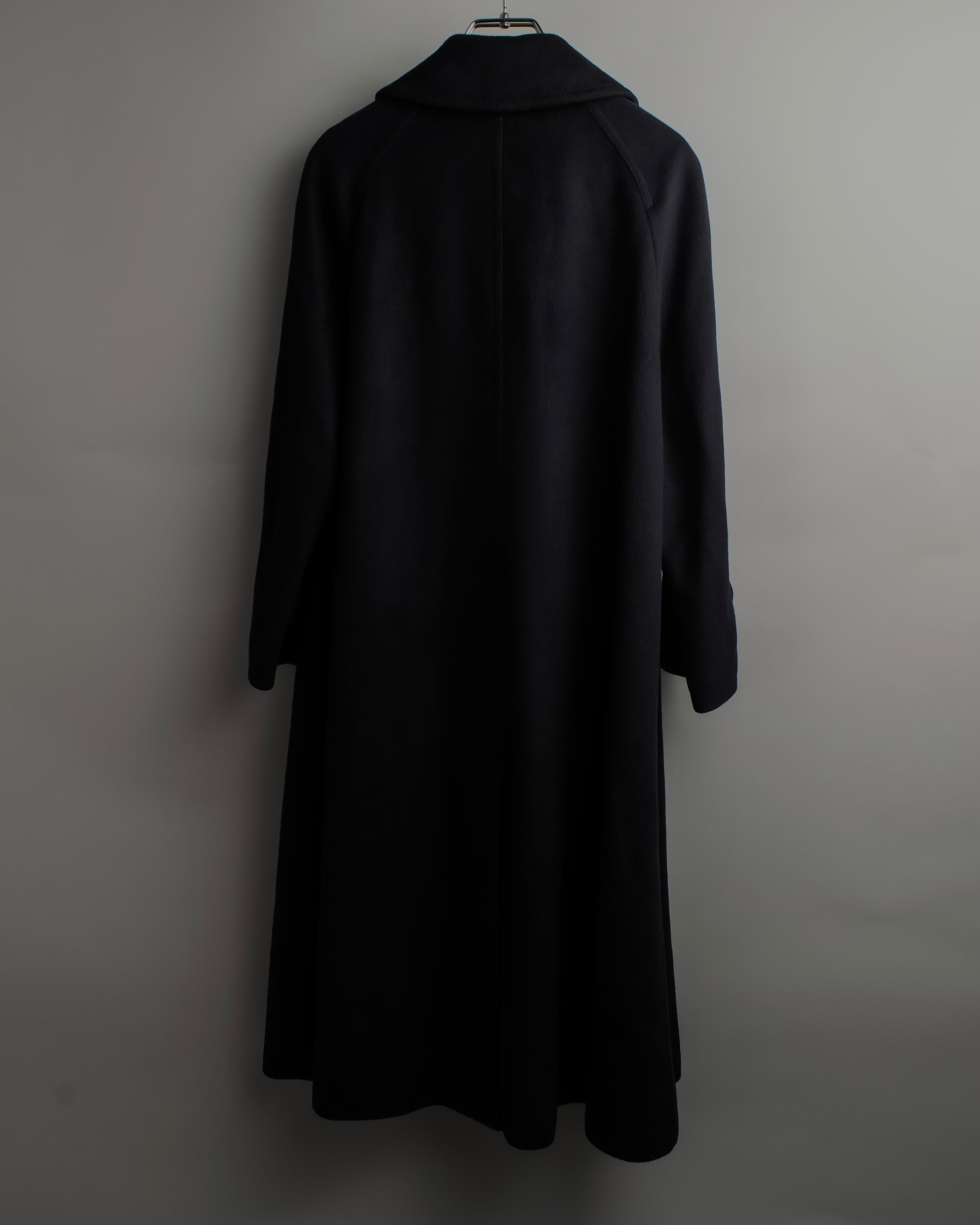 CELINE (セリーヌ) - ダブルブレスト ロングコート - ネイビー