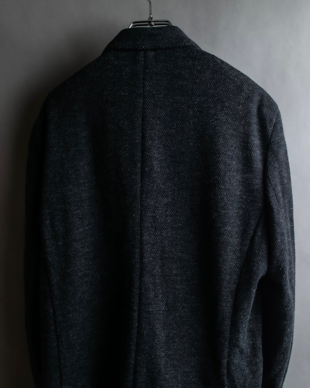"POLO Ralph Lauren" Herringbone weave charcoal gray tailored jacket