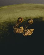 "Christian Dior" 70's-80's Sculptural botanical clip-on earrings