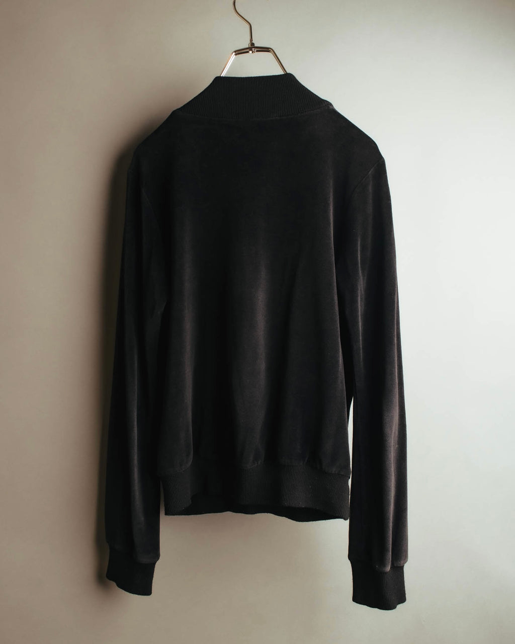 "Véronique Branquinho" 90's-00's Cotton velour v-neck sweatshirt