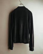 "Véronique Branquinho" 90's-00's Cotton velour v-neck sweatshirt