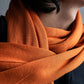 "HERMES" Hermes orange color silk stole