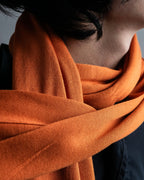 "HERMES" Hermes orange color silk stole