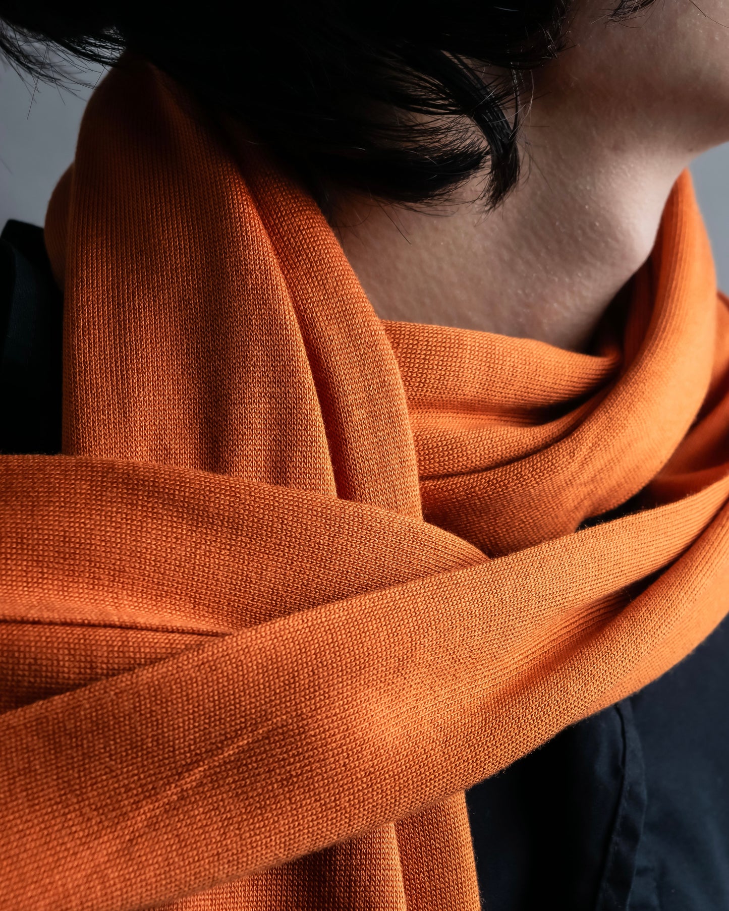 "HERMES" Hermes orange color silk stole