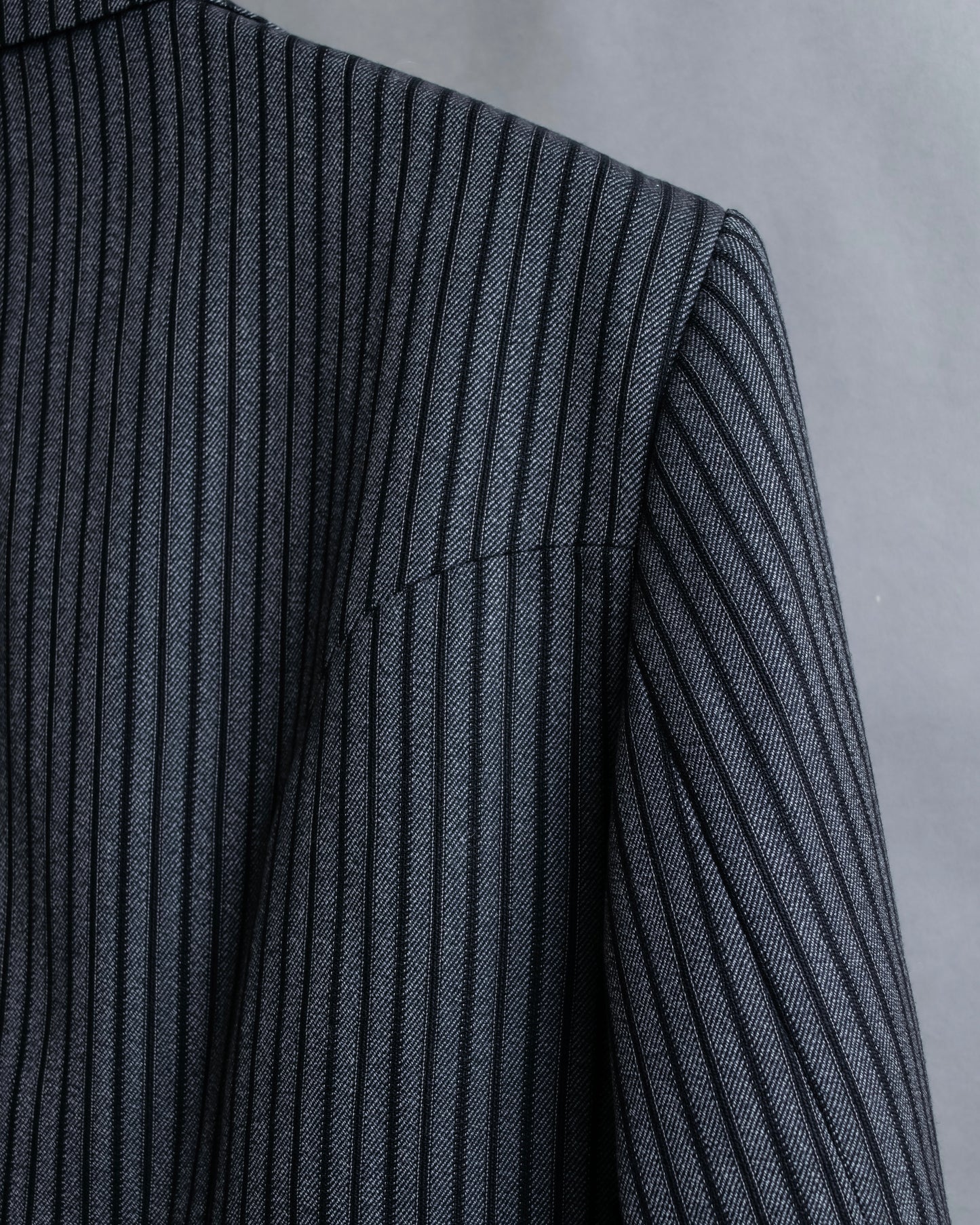 "Vintage striped three button tailored jacket"