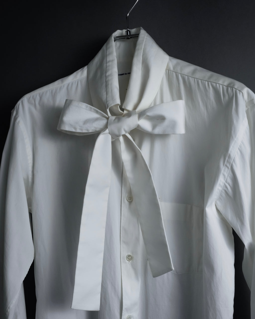 "COMME des GARCONS SHIRT" 01AW French cotton bowtie shirt