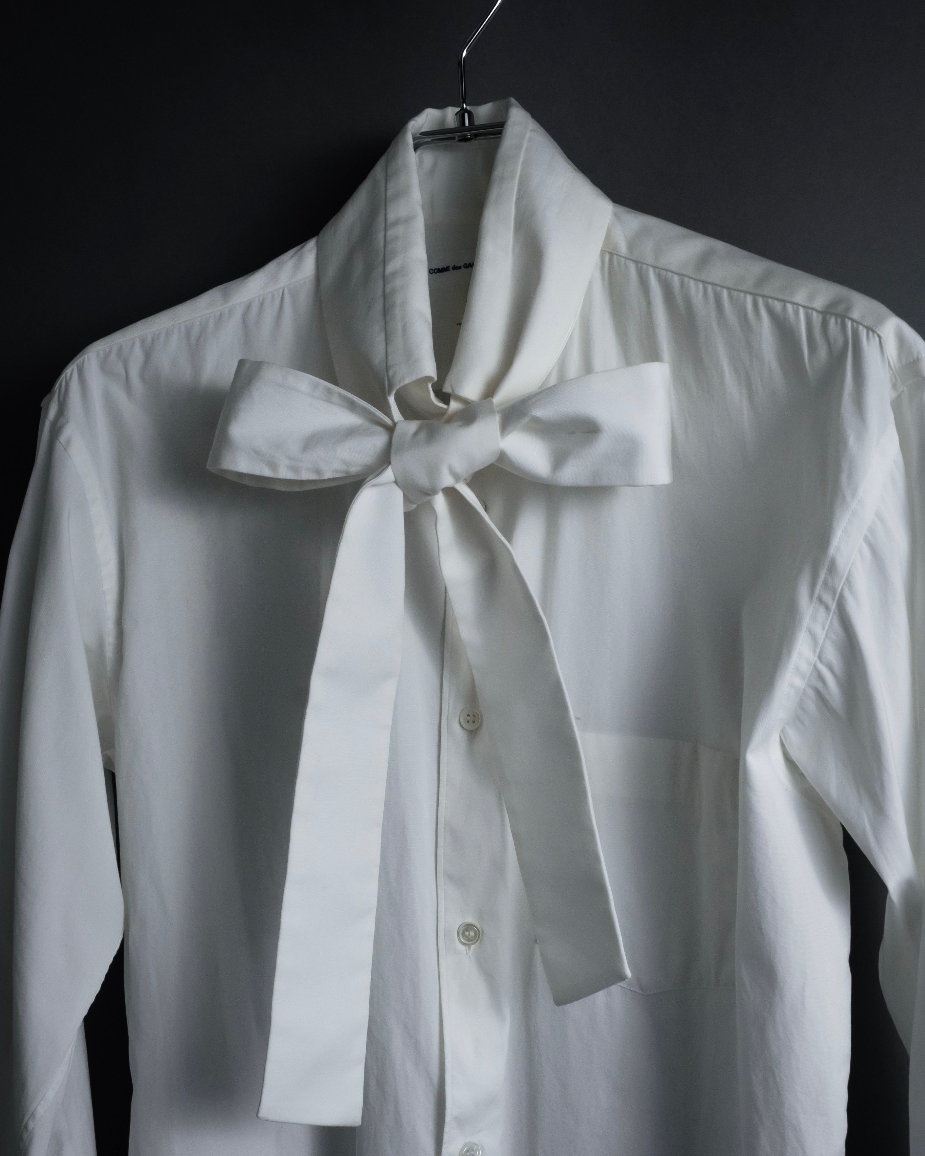 "COMME des GARCONS SHIRT" 01AW French cotton bowtie shirt