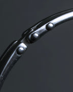 "Dolce & Gabbana" Curved rivet design silver metal bracelet