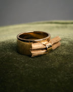 “Chloé” 2010’s mesh ribbon gold ring