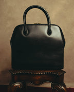 "Salvatore Ferragamo" 90's-00's Structured leather top handle bag