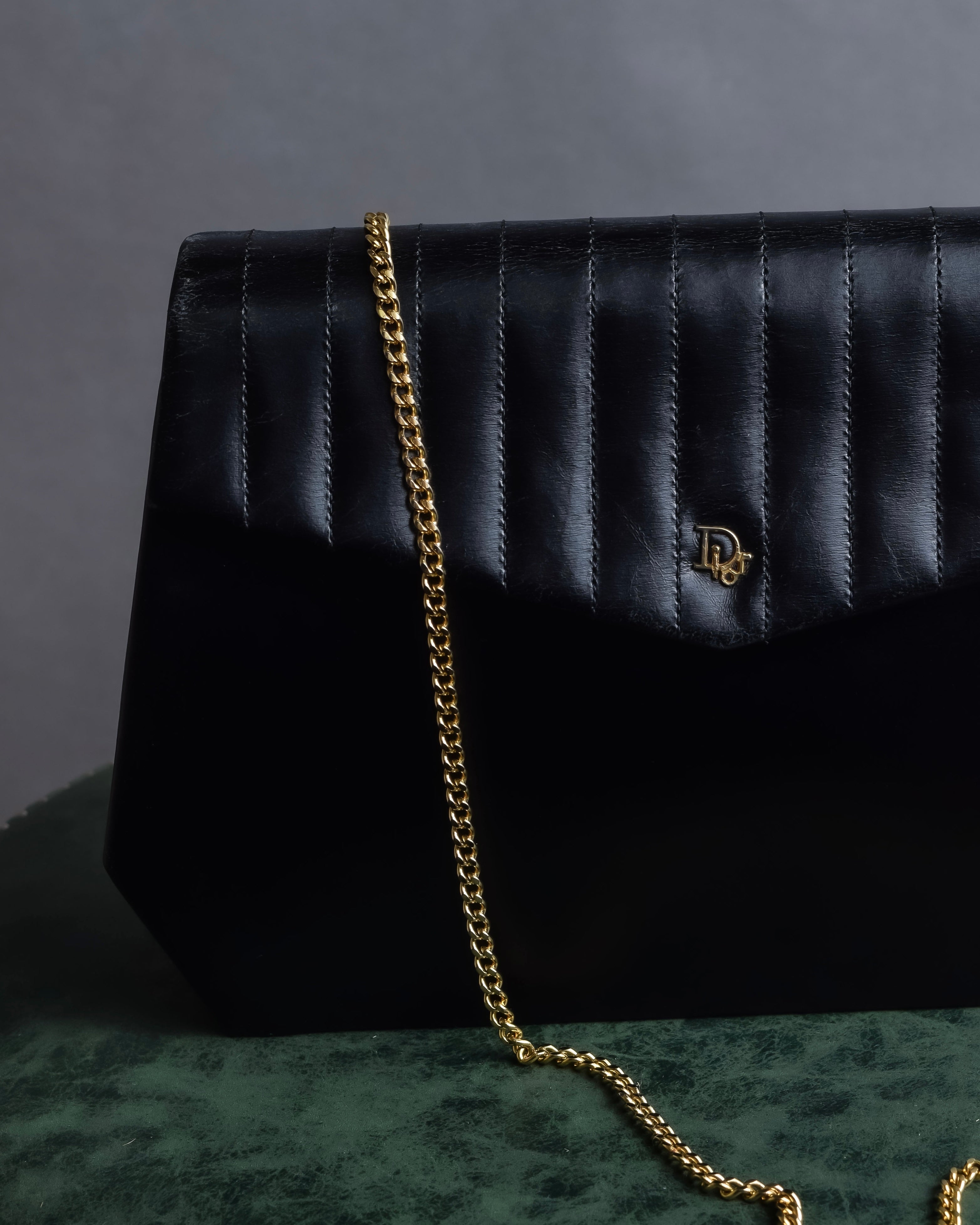 "Christian Dior" Layered flap oblique shoulder bag