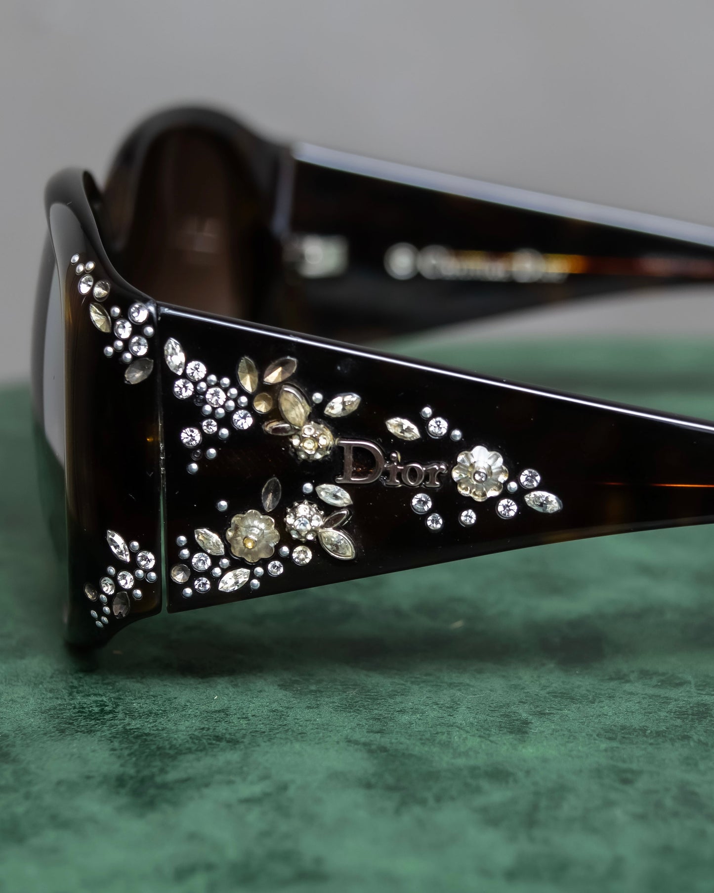 "DIOR" Bijou temple design butterfly frame sunglasses