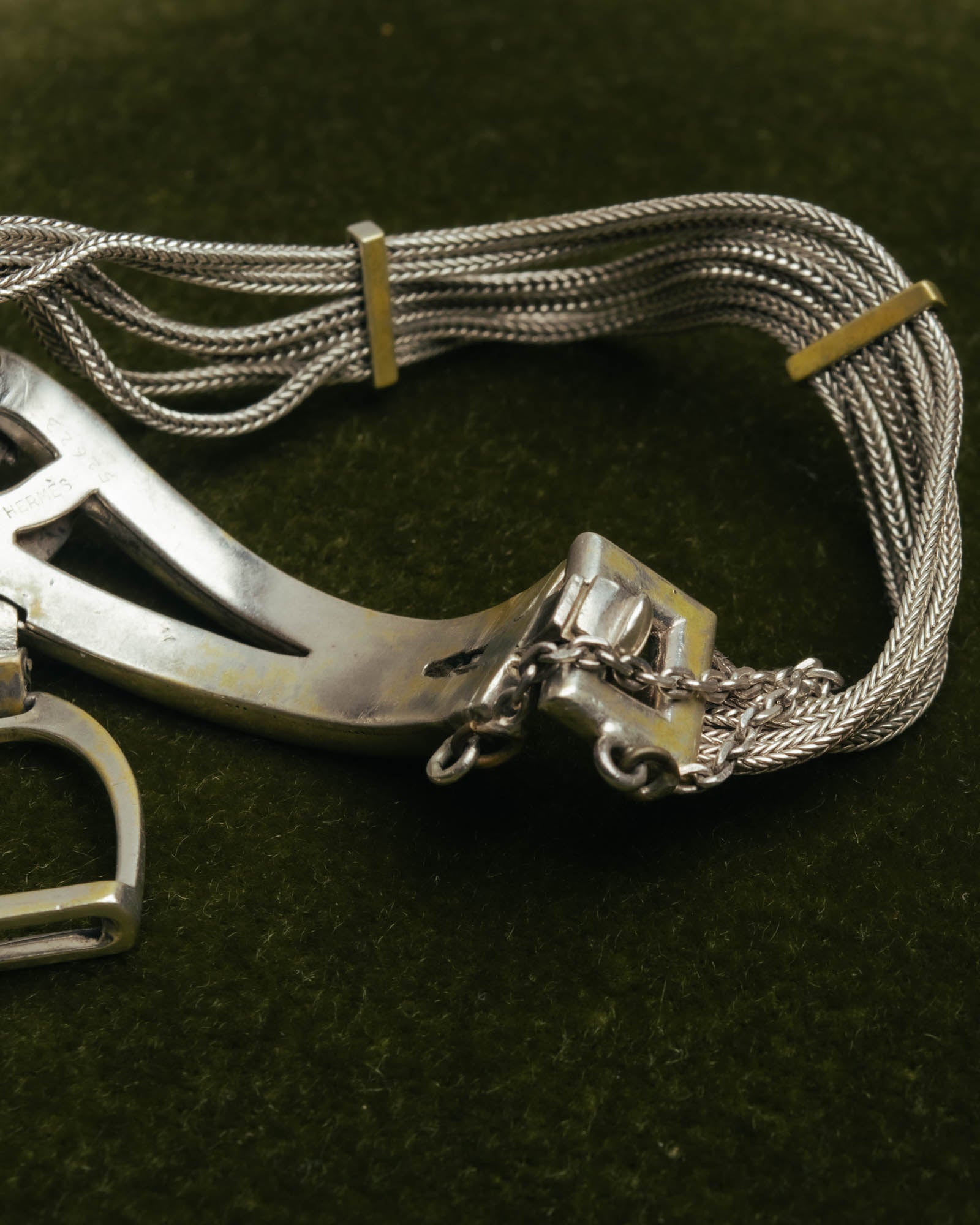 -SPECIAL- “HERMÈS” 70’s-90’s Étrier multi chain bracelet