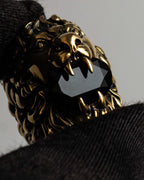 "GUCCI" Michele period lion head gold ring