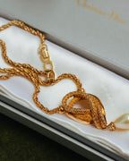 –SPECIAL– “Christian Dior” 80’s-90’s rope knot pearl drop necklace