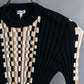 "LOEWE" Check pattern switching shaped ribbed knit