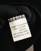 "Véronique Branquinho" 90's-00's Cotton velour v-neck sweatshirt
