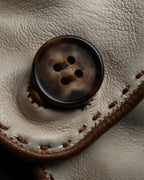 "HERMES" Dot perforation driving leather gloves