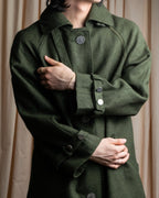 "BAVARIA LODEN" Vintage 2way stand collar wool long coat