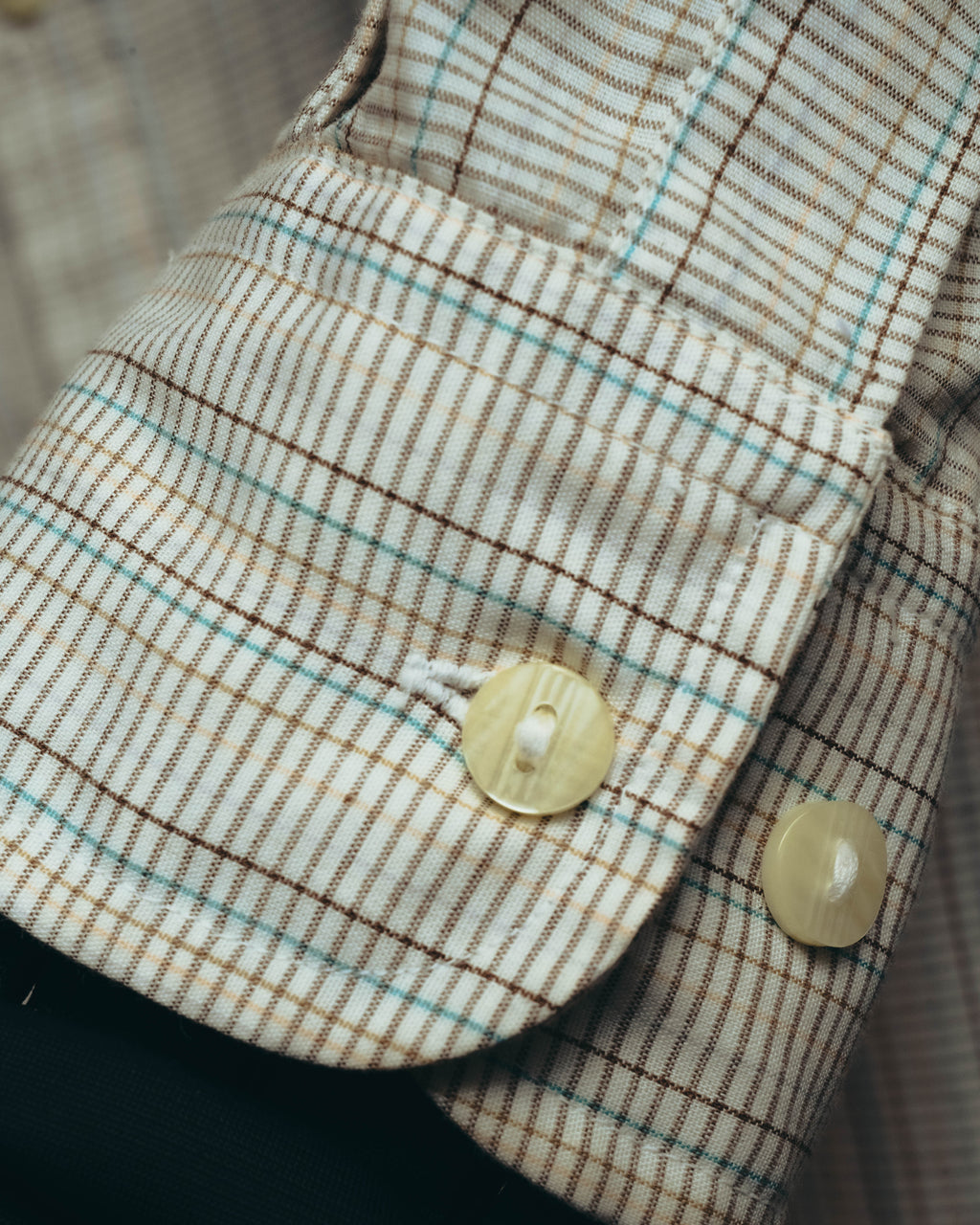 "Yves Saint Laurent" 70's Classic checked dress shirt