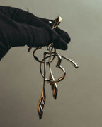 “BALENCIAGA” 2017-2023 organic heart and arrow clip-on drop earrings