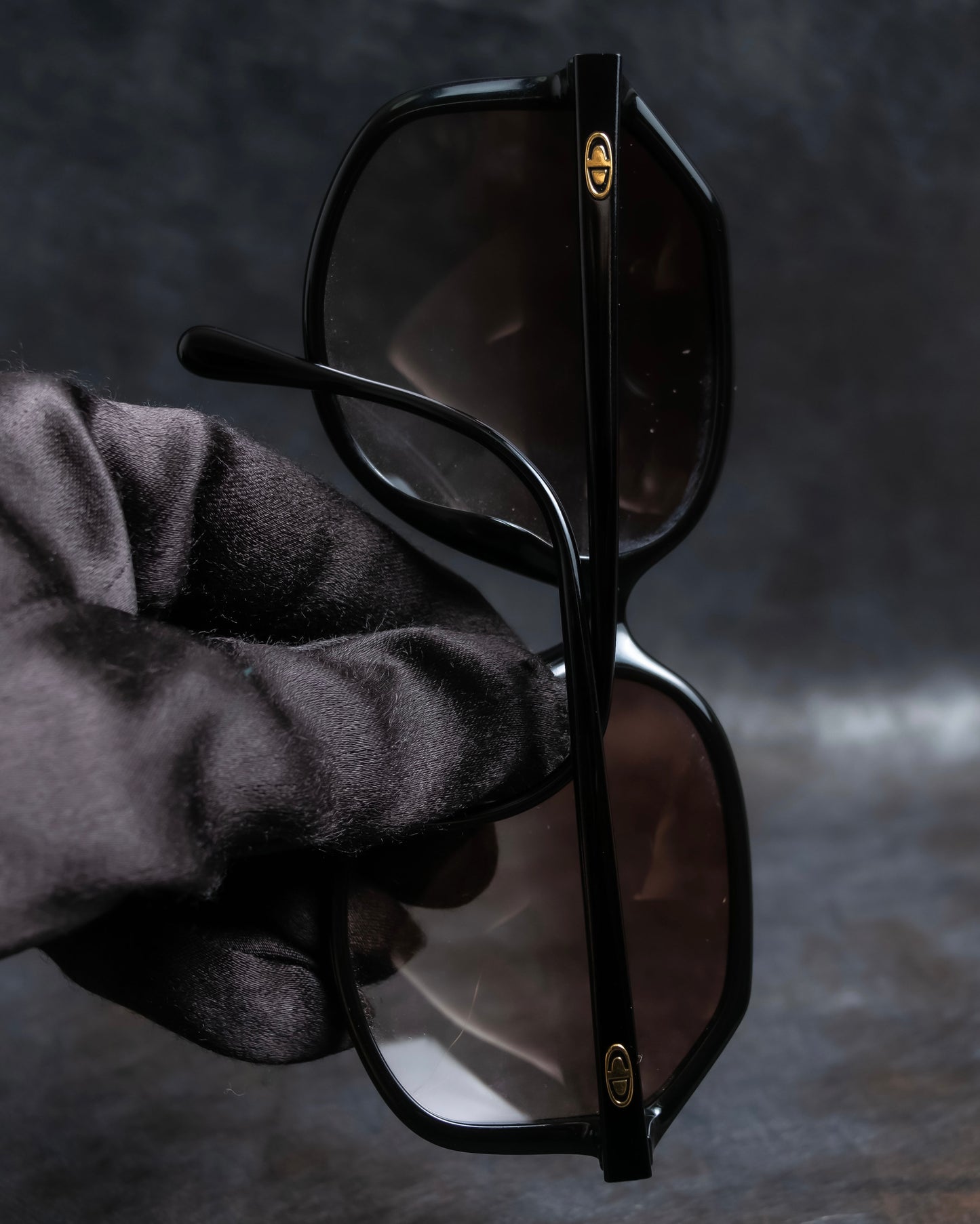 "Christian Dior" Hexagonal frame black sunglasses