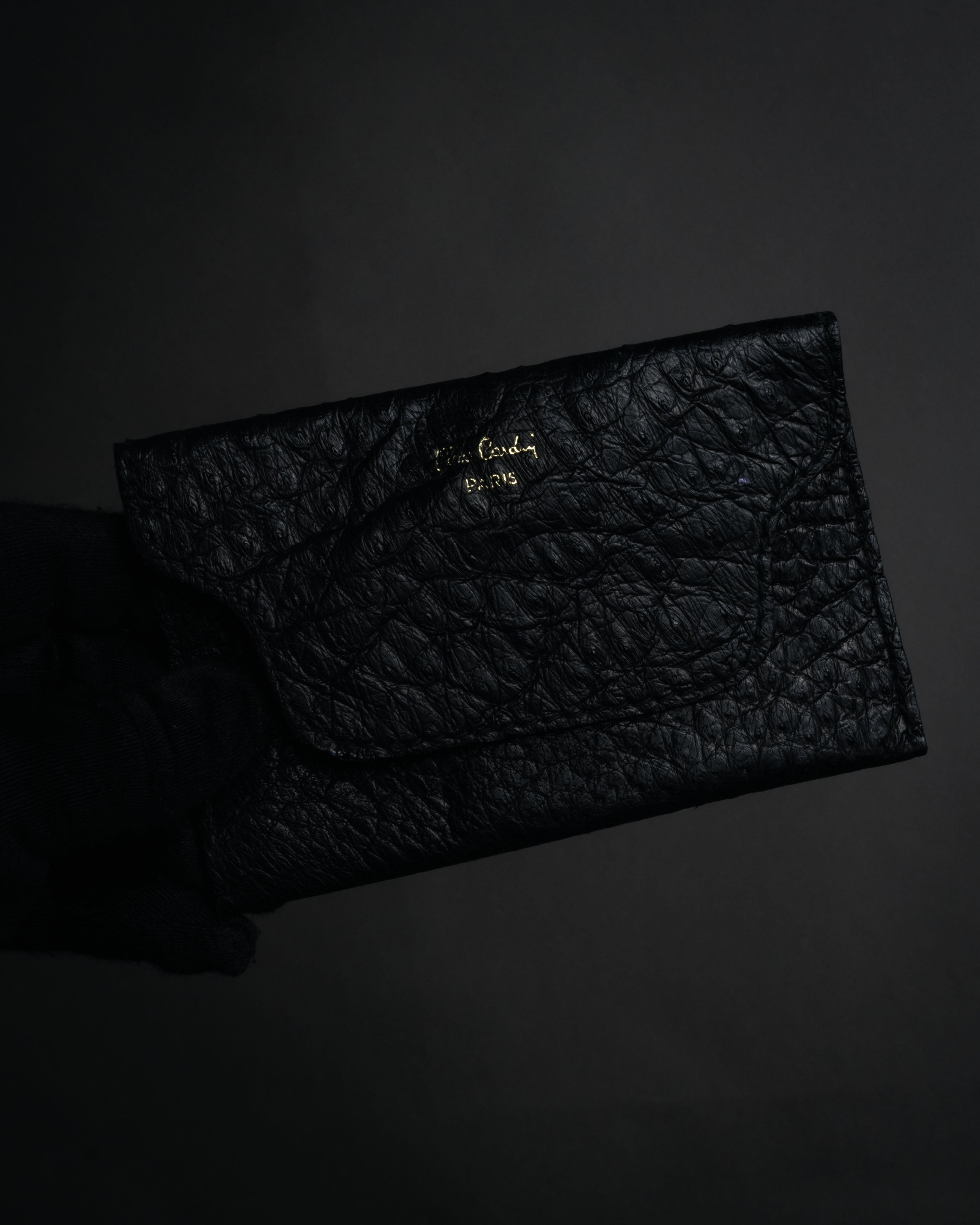 “pierre cardin” 80’s-90’s Ostrich leather structured doctor bag