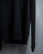 "GUCCI" Silky mix angora V-neck knit pullover