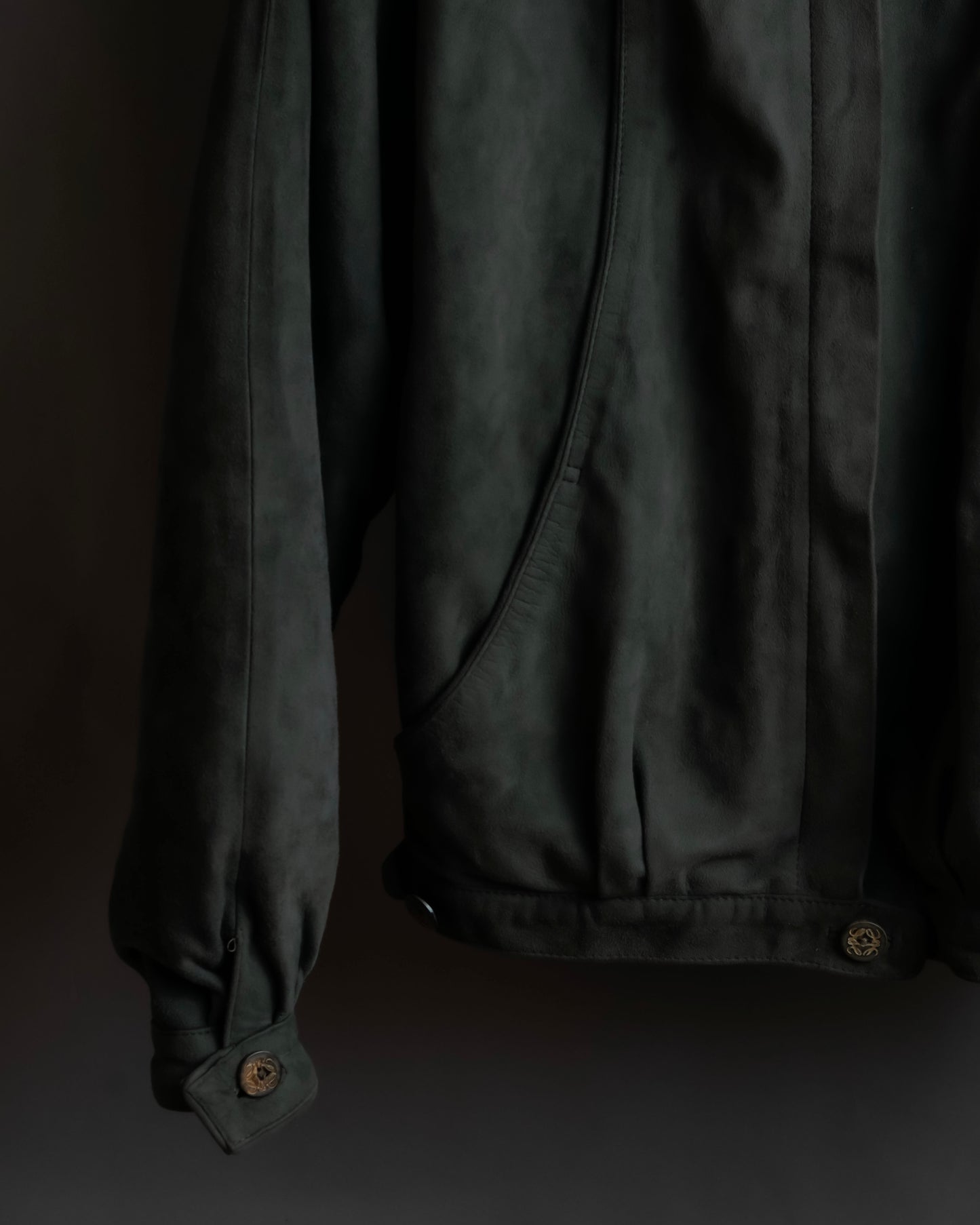 "LOEWE" Box silhouette suede leather blouson