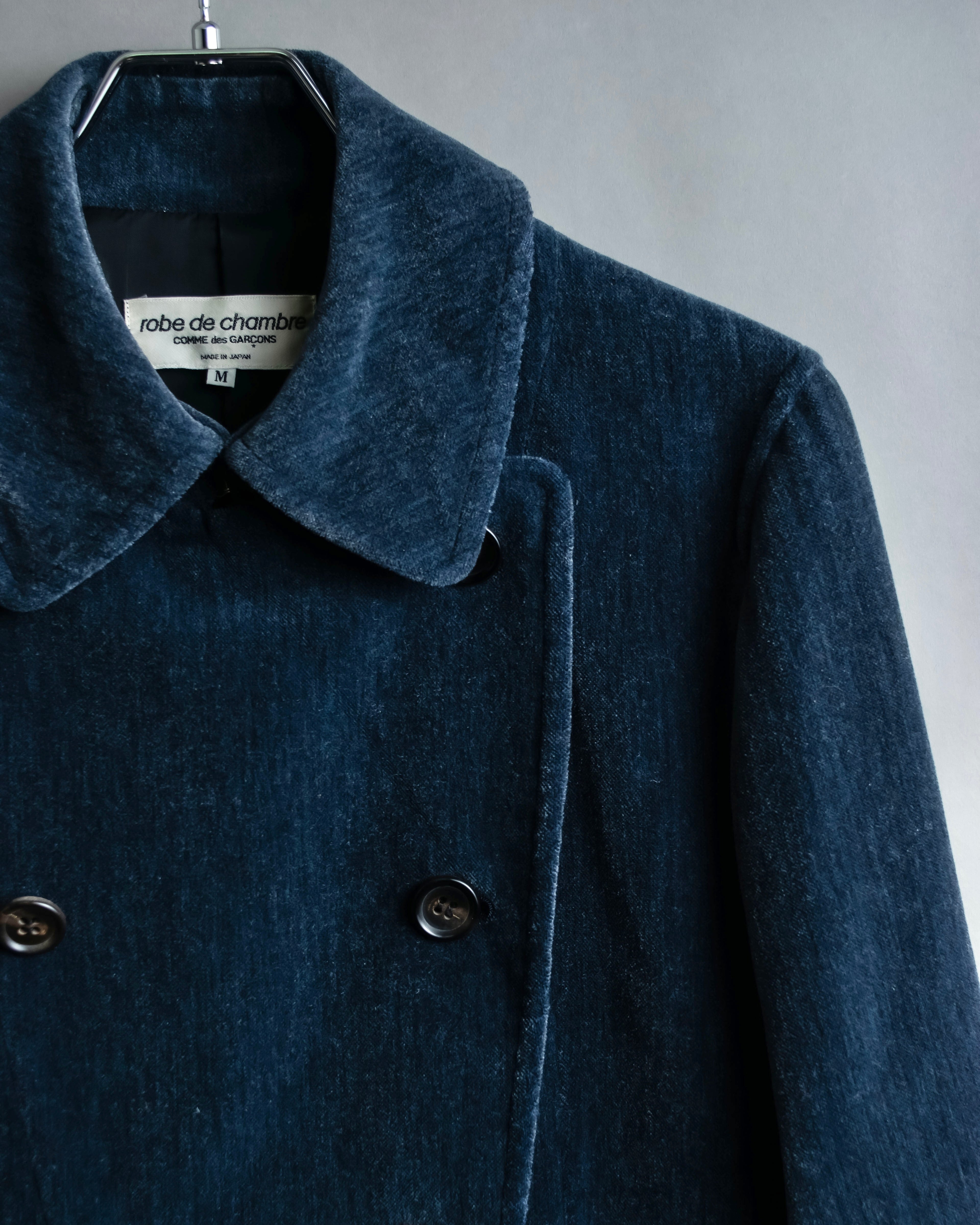 "Comme des garçons robe de chambre" Beautiful velour double half coat